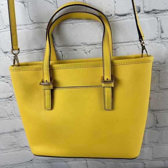 MICHAEL KORS JET SET‎ TRAVEL XS CARRYALL TOTE CONVERTIBLE SHOULDER BAG YELLOW - Picture 5 of 10